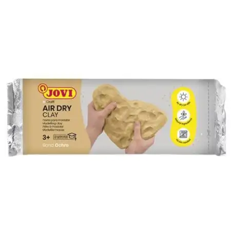 (87) JOVI AIR DRY PASTILLA DE PASTA MODELAR ENDURECE AL AIRE 250GR OCRE