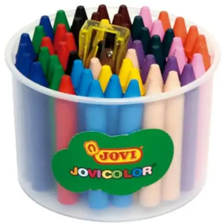 (980/60) JOVI CERAS JOVICOLOR BOTE DE 60 + 1 SACAPUNTAS C/SURTIDOS