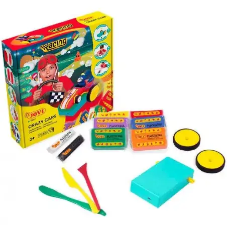 (JT101) JOVI KIT DE MOLDEADO JOVITECH CRAZY CARS RACING C/SURTIDOS