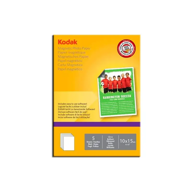 (5740020) KODAK PAPEL PHOTO MAGNETICO 10X15 -PACK 5 HOJAS-