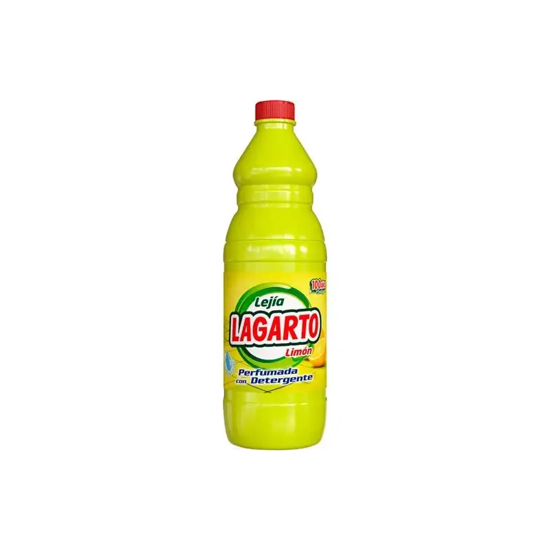 (002052) LAGARTO LEJÍA PERFUMADA LIMÓN CON DETERGENTE BOTELLA 1500ML