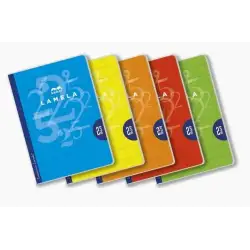 (06A404S) LAMELA LIBRETA GRAPADA 50H A4 90GR CUADROVÍA 4MM C/MARGEN C/SURTIDOS BÁSICO