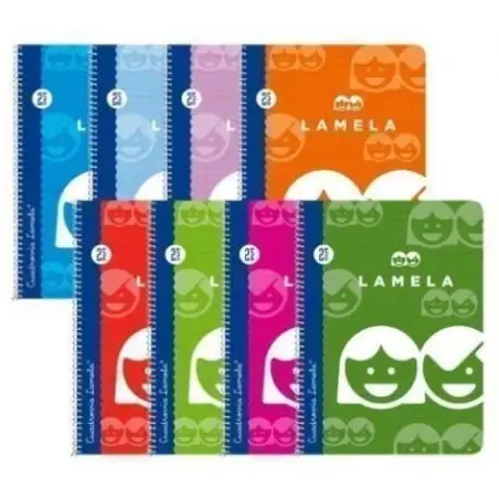 (07F004) LAMELA CUADERNO ESPIRAL 80H FOLIO 70GR CUADROVÍA 4MM C/MARGEN CUBIERTA BÁSICA C/SURTIDOS