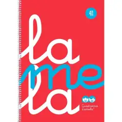 (7FTP04RJ) LAMELA CUADERNO ESPIRAL 80H FOLIO 90GR C/M CUADROVÍA 4MM CUBIERTA PP FLÚOR ROJO