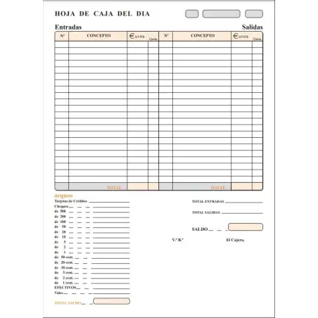 (T-133) LOAN TALONARIO ARQUEO DE CAJA FOLIO SIN COPIA