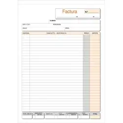 (T-56) LOAN TALONARIO FACTURAS A4 NATURAL AUTOCOPIA DUPLICADO