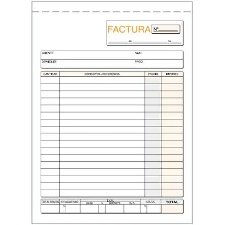 (T-63) LOAN TALONARIO FACTURAS CUARTO NATURAL DUPLICADO AUTOCOPIA