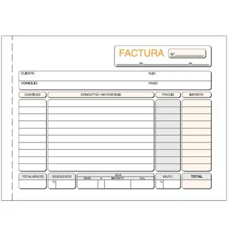 (T-64) LOAN TALONARIO FACTURAS CUARTO APAISADO DUPLICADO AUTOCOPIA