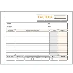 (T-65) LOAN TALONARIO FACTURAS CUARTO NATURAL TRIPLICADO AUTOCOPIA