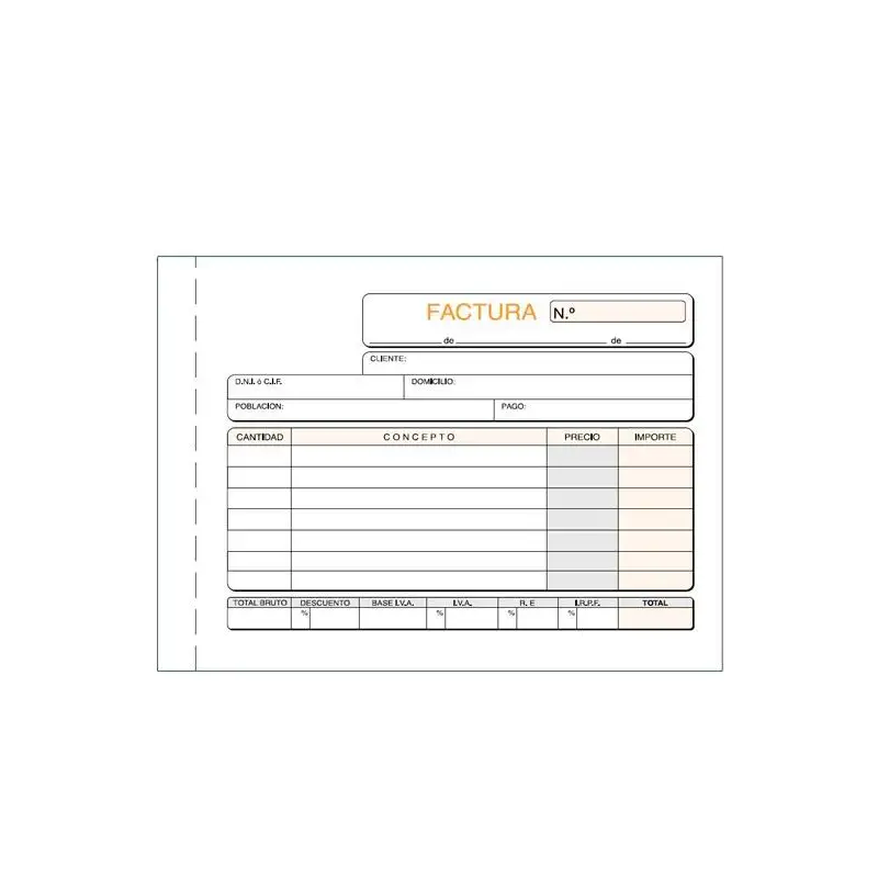 (T-69) LOAN TALONARIO FACTURAS OCTAVO APAISADO TRIPLICADO AUTOCOPIA