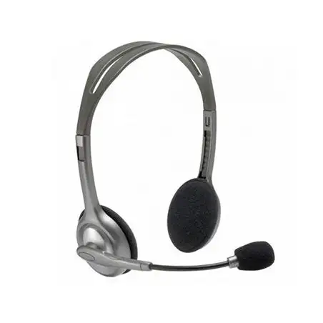 (981-000271) LOGITECH AURICULARES CON MICRÓFONO PLATEADOS