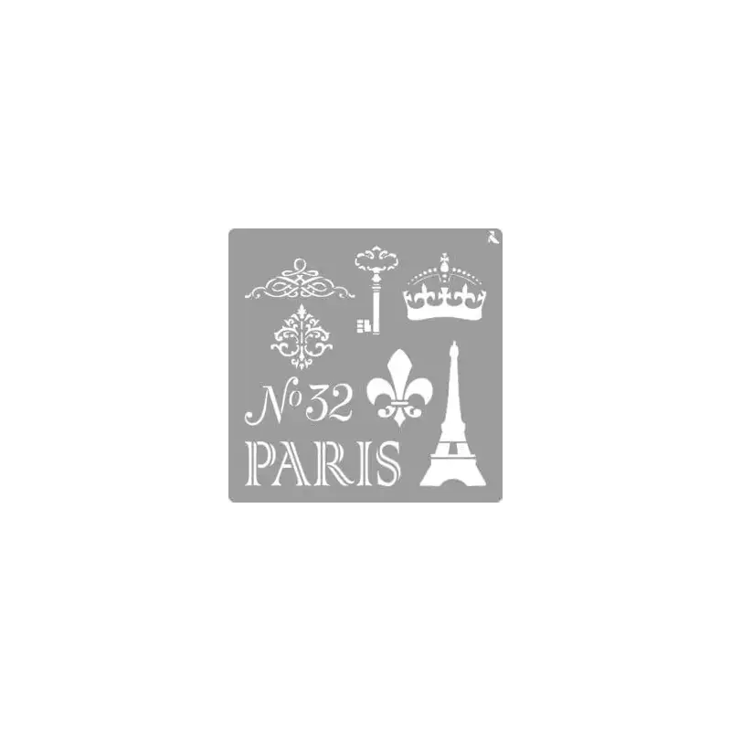(090006) LA PAJARITA STENCIL ST-06 PLANTILLA DECORATIVA MODELO PARIS