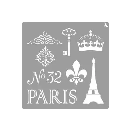 (090006) LA PAJARITA STENCIL ST-06 PLANTILLA DECORATIVA MODELO PARIS