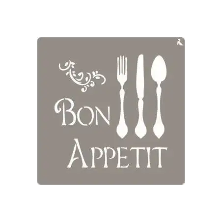 (090007) LA PAJARITA STENCIL ST-07 PLANTILLA DECORATIVA MODELO BON APPETIT