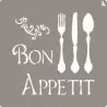 (090007) LA PAJARITA STENCIL ST-07 PLANTILLA DECORATIVA MODELO BON APPETIT