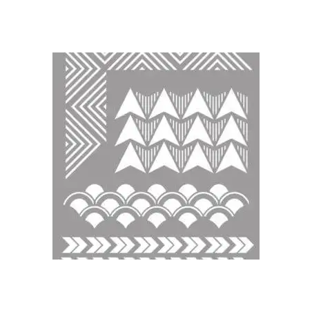 (090021) LA PAJARITA STENCIL ST-21 PLANTILLA DECORATIVA MODELO GEOMETRIC