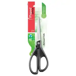 (468110) MAPED TIJERAS ESSENTIALS GREEN E4681 AMBIDIESTROS 21CM ASIMÉTRICAS NEGRO