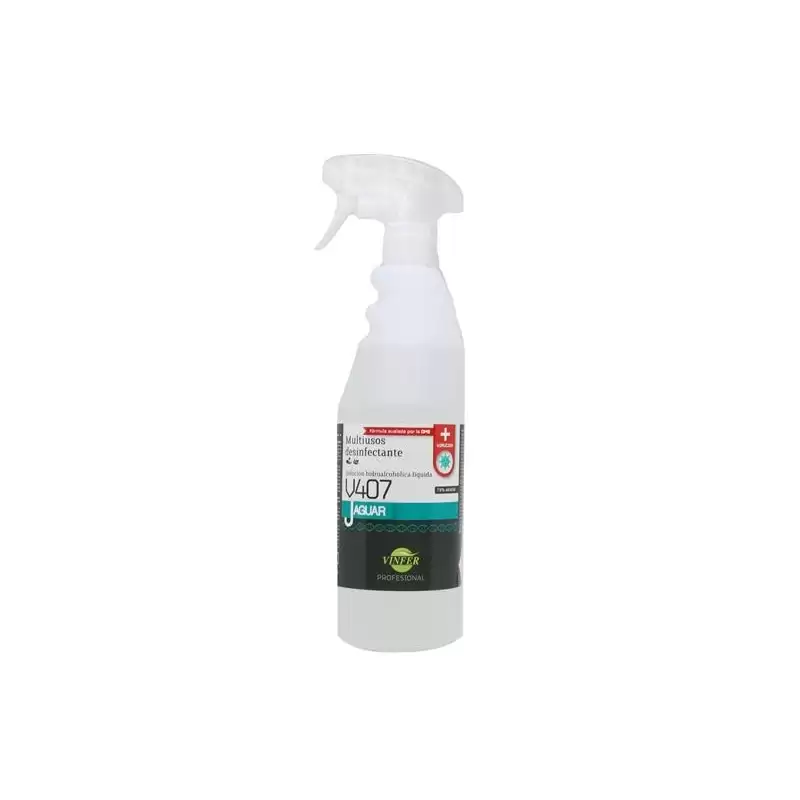 (H401750036) VINFER DESINFECTANTE MULTIUSO AUTORIZADO JAGUAR V407 BOTELLA CON PULVERIZADOR 750ML