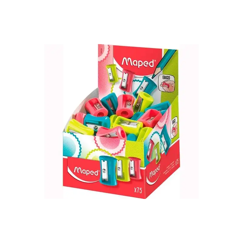 (506300) MAPED AFILALÁPICES VIVO 1 AGUJERO C/SURTIDOS CAJA EXPOSITORA DE 75U