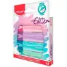 (742046) MAPED MARCADOR FLUORESCENTE FLUOR´PEPS GLITTER C/SURTIDOS ESTUCHE 4 UD