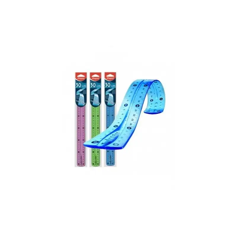 (027900) MAPED REGLA TWIST´N FLEX IRROMPIBLE DECORADA 30CM COLORES SURTIDOS