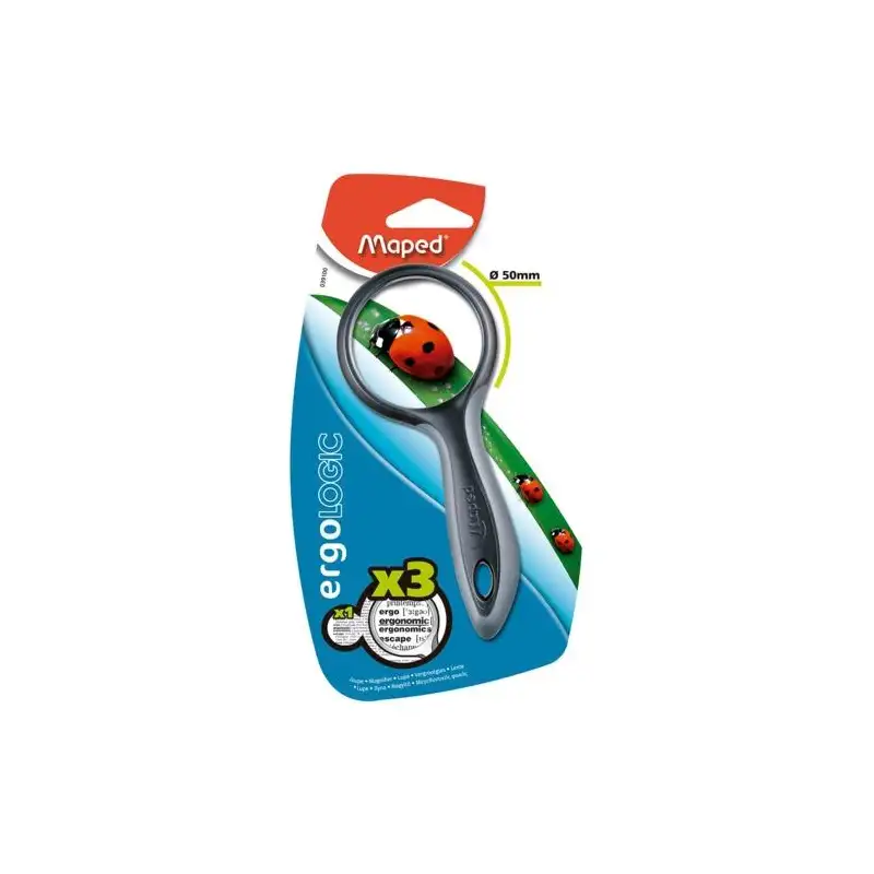 (039100) MAPED LUPA REDONDA JUNIOR ERGOLOGIC DIÁMETRO 50 MM AUMENTO X3