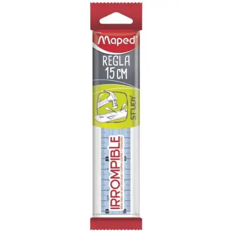 (245320) MAPED STUDY REGLA 15CM IRROMPIBLE TRANSLÚCIDA