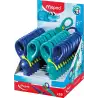 (472112) MAPED TIJERAS INFANTILES KIDIPULSE 12CM C/RESORTE DE APERTURA Y PROTECCIÓN +2 AÑOS AZUL BICOLOR