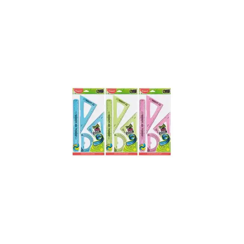 (897157) MAPED REGLAS TWIST´N FLEX MAXI 30CM COLORES SURTIDOS KIT DE 4 PIEZAS
