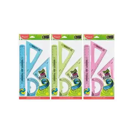 (897157) MAPED REGLAS TWIST´N FLEX MAXI 30CM COLORES SURTIDOS KIT DE 4 PIEZAS