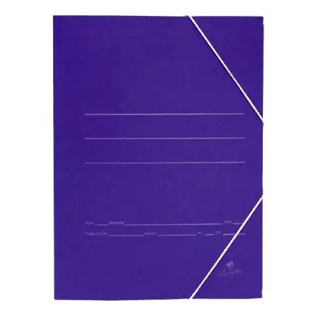 (1045) MARIOLA CARPETA CARTÓN BÁSICA 500GR CUARTO C/GOMAS SOLAPA 24X19CM CARTÓN MATE AZUL
