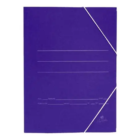 (1080) MARIOLA CARPETA CARTÓN SENCILLA 500 GR GOMAS FOLIO AZUL MATE -20U-
