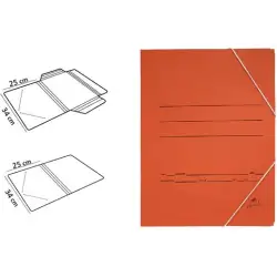 (1185) MARIOLA CARPETA CARTÓN 500 GR SOLAPA GOMAS FOLIO CUERO MATE -20U-