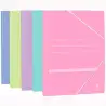 (1524SU) MARIOLA CARPETA CON GOMAS 3 SOLAPAS FOLIO CARTÓN MATE 500GR C/SURTIDOS PASTEL