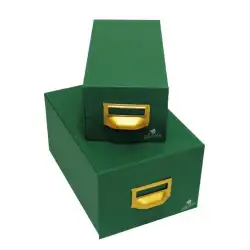 (3-1000) MARIOLA FICHERO CARTÓN FORRADO GELTEX 1000 FICHAS DE 150X100 VERDE