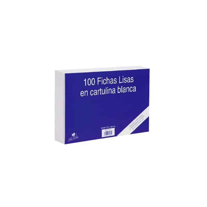 (3113L) MARIOLA FICHA LISA 150X100MM CARTULINA 180GR BLANCO PAQUETE DE 100
