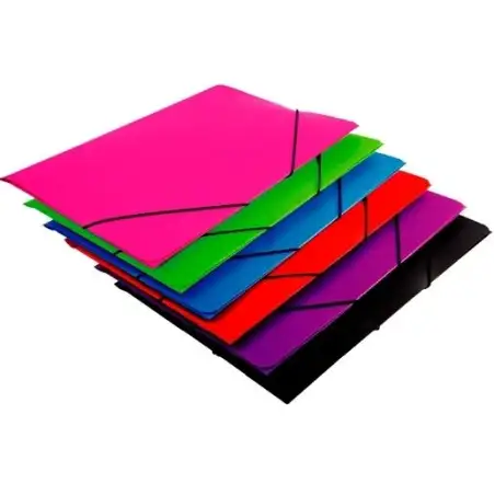 (5235PSU) MARIOLA CARPETA CON GOMAS PP 450 MICRAS SOLAPA A3 COLORES SURTIDOS