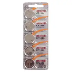 (CR2016 E-B5 MXL) MAXELL PILAS PLANAS DE LITIO 3V - CR2016 -PACK 5-