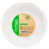 (5000R) PLATO LLANO REDONDO  17CM REUTILIZABLE BLANCO -100U-