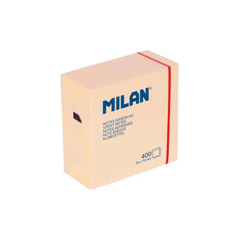 (4151400) MILAN BLOC NOTAS ADHESIVAS 400H 76X76MM AMARILLO CLARO