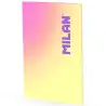 (57243L48SNY) MILAN LIBRETA ENCOLADA A4 48H PAPEL 95GR CUADRICULA 5X5 COLECCIÓN SUNSET AMARILLO
