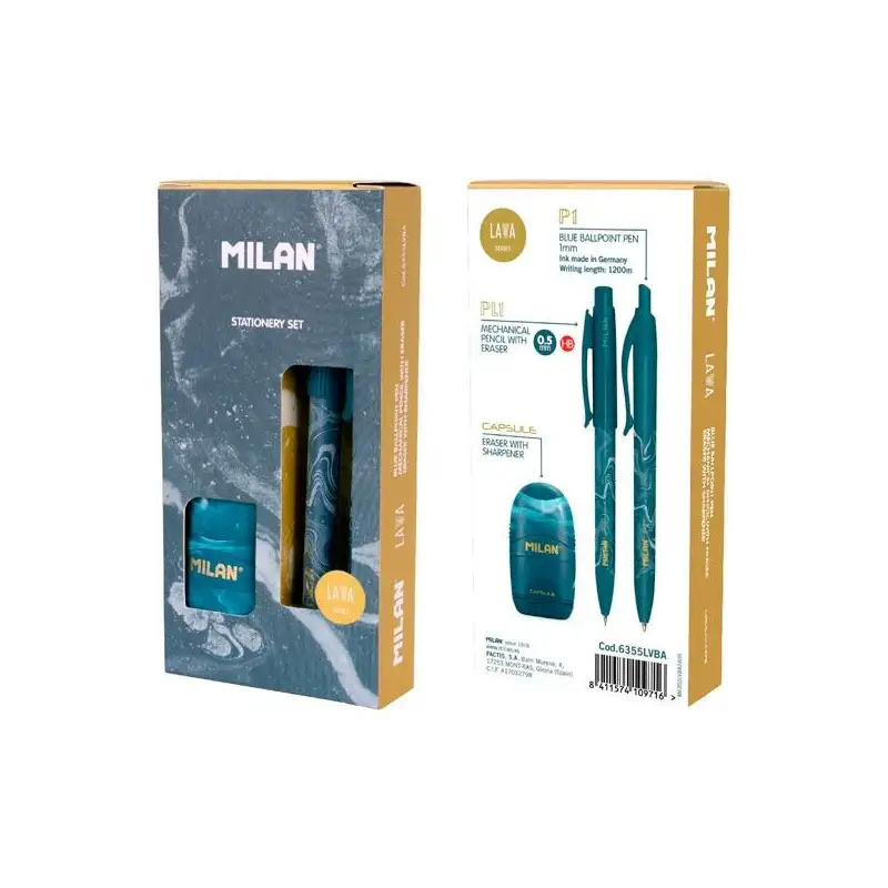(6355LVBA) MILAN CAJA REGALO SERIE LAVA CON BOLÍGRAFO P1
