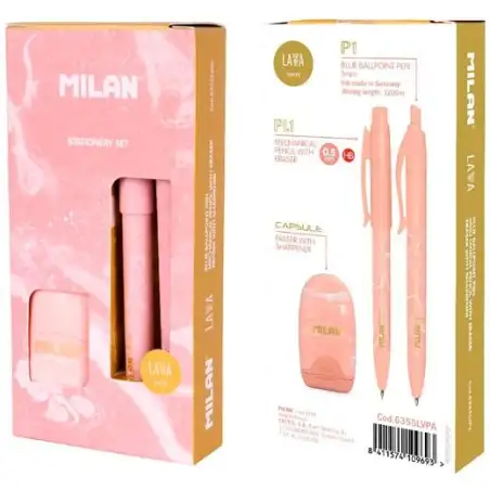 (6355LVPA) MILAN CAJA REGALO SERIE LAVA CON BOLÍGRAFO P1