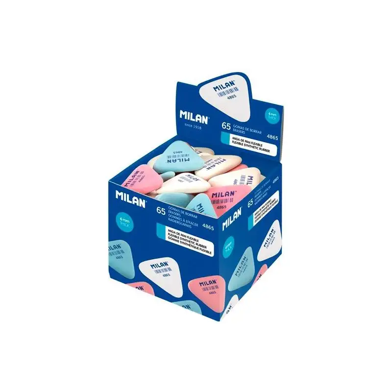 (CNM4865) MILAN GOMA 4865 MIGA DE PAN FLEXIBLE TRIANGULAR PEQUEÑA CAJA EXPOSITORA 65 UD C/SURTIDOS