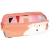 (081135FARN) MILAN PORTATODO 3 CREMALLERAS SERIE ESPECIAL FUN ANIMALS NARANJA