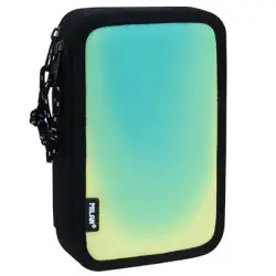 (081264SNK1GR) MILAN PLUMIER 2 PISOS C/CONTENIDO SUNSET NEGRO/VERDE