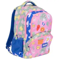 (624604GG) MILAN MOCHILA ESCOLAR 4 CREMALLERAS 25L SERIE ESPECIAL GREEN & GROW