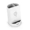 (MB-PWCUP) MNIBATT CARGADOR INALÁMBRICO QI DE SOBREMESA COLOR BLANCO - DISEÑO DE LAPICERO - DOS BOBINAS DE INDUCCIÓN DE 10W