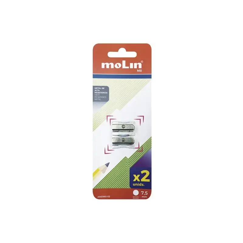 (AMS960-02) MOLIN AFILALÁPICES 1 AGUJERO METAL BLISTER 2U