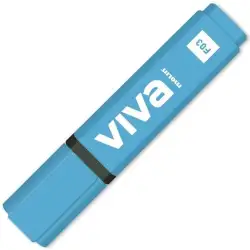 (RTF240-10-3) MOLIN MARCADOR FLUORESCENTE VIVA AZUL